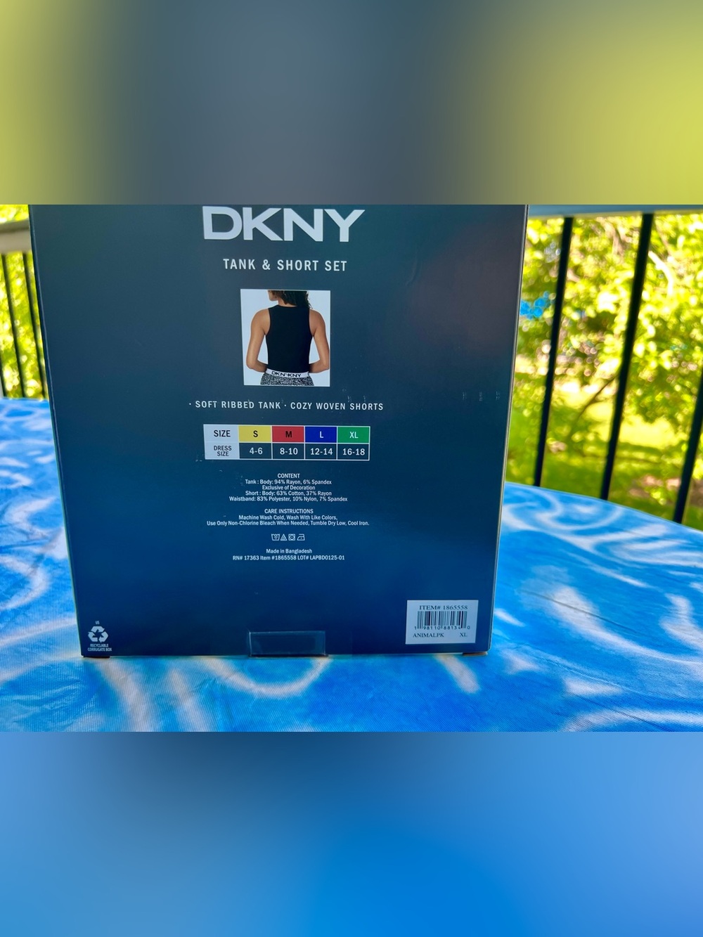 Junior DKNY Black Tank & Short Set Box